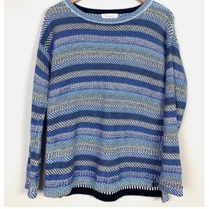 NWT Vince Camuto Blue Knit Long Sleeve Pullover Sweater